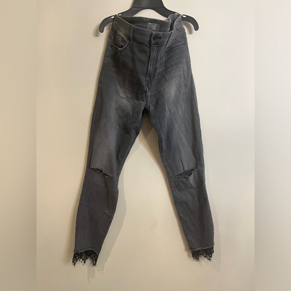 High Waisted Looker dagger ankle gray- a lacey saloon size 31